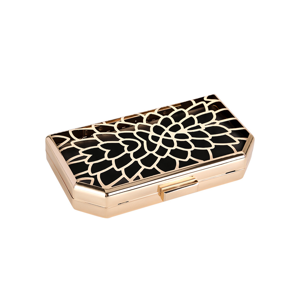 Petal Hollow Out Clutch Frame Zinc Alloy Lock DIY Evening Bag Frame