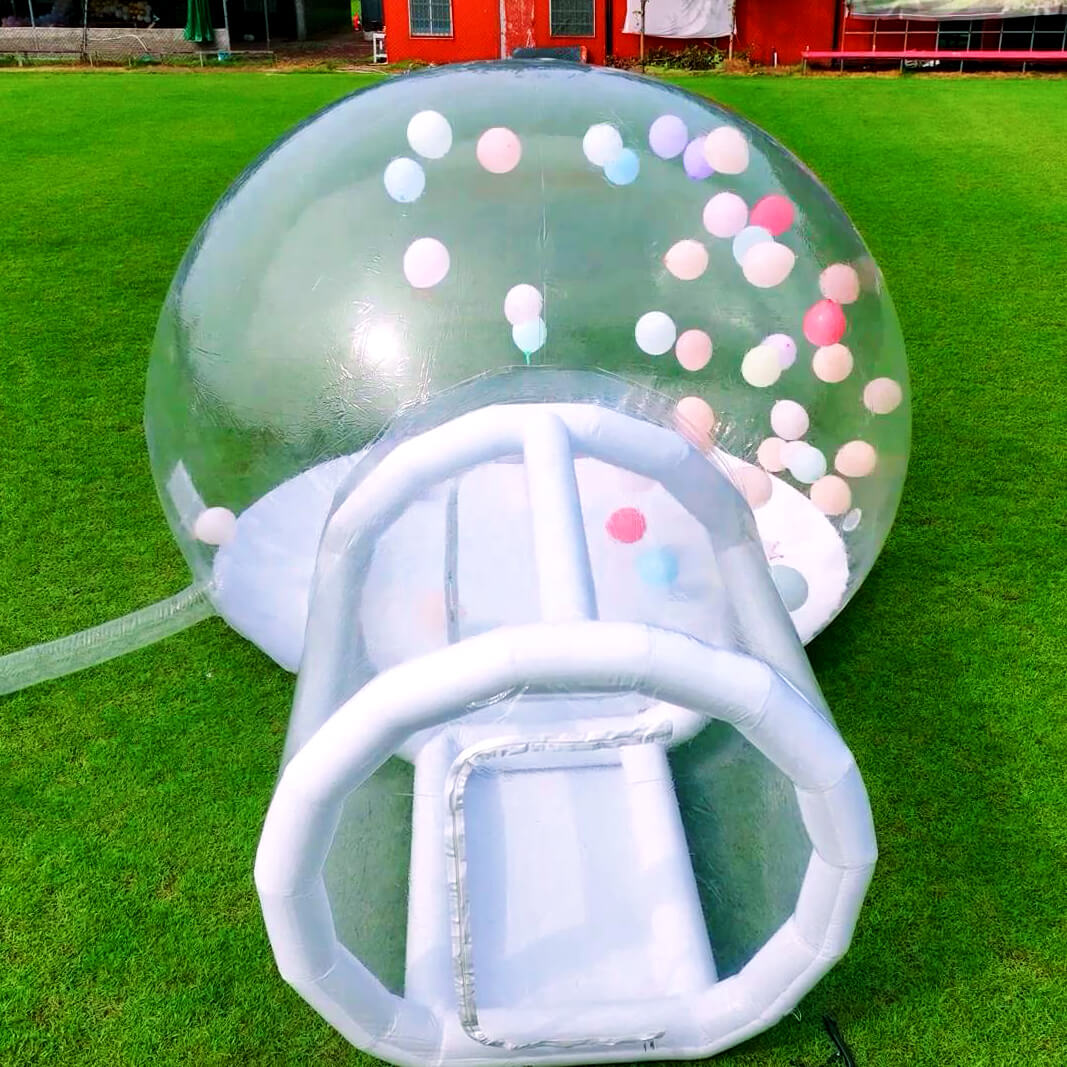Customized Size and Repair Kit Accessory Pink Inflatable Bubble House for Commercial