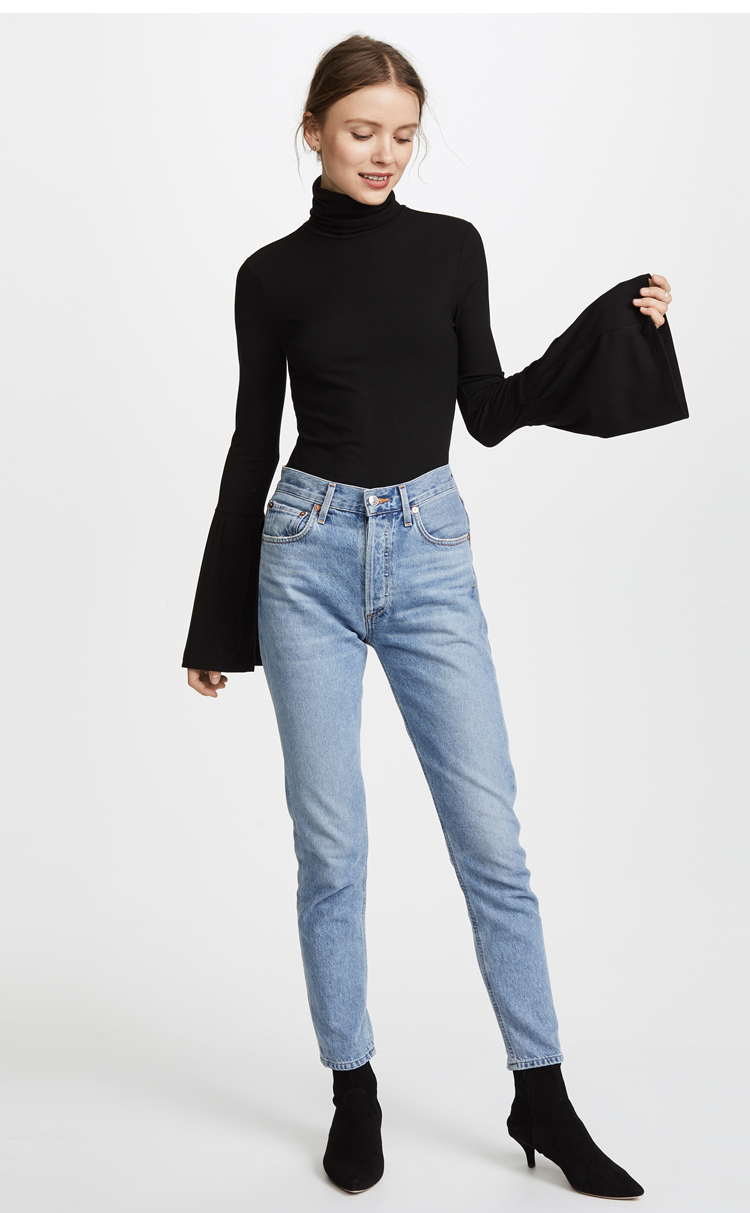 Clothing Women Long Bell Sleeve T Shirt Women