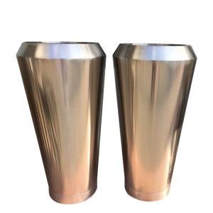 China Stainless steel mirror planter cylinder round flower pot bucket wholesale