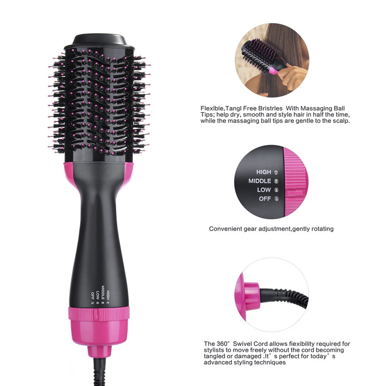 Hot Air Dryer 3 In 1 Hair Straightener Brush For Women