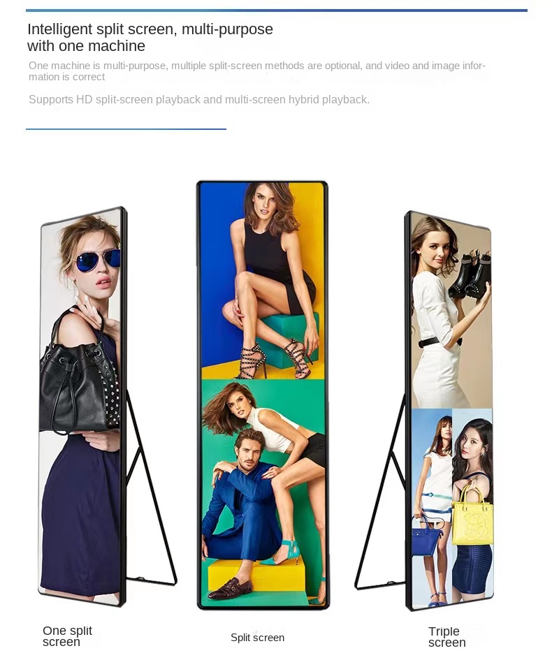 Indoor P3 LED Display Mirror Poster For Events Airport Shopping Mall Advertising Mirror