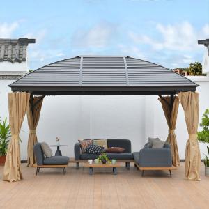 China Metal Roof Gazebo Aluminum Frame Galvanized Steel Double Roof wholesale