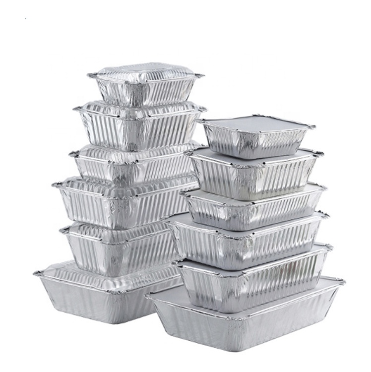 Fast Food Disposable Foil Bbq Grill Pan Half Size Medium almunium Foil Container