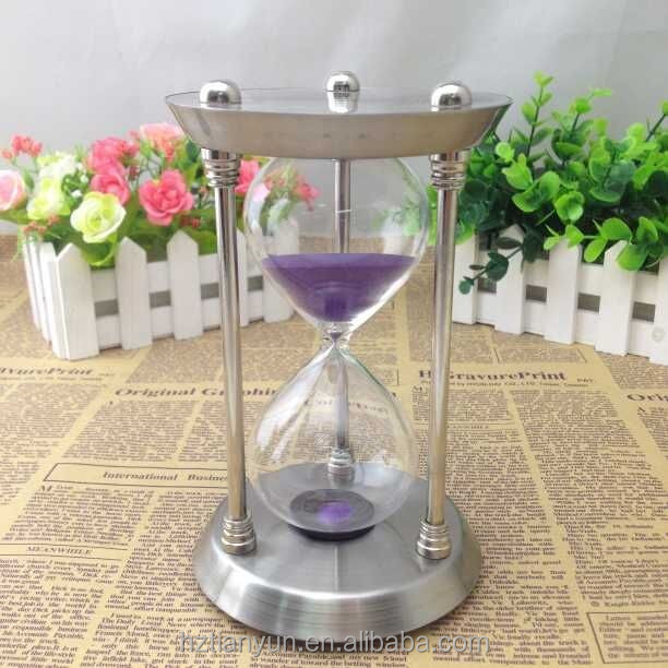 Vintage Brass Hourglass 2 Minute 5 Minute Metal Hourglass Sand Timer Sand Clock