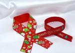Personalized SGS Polyester Christmas Satin Ribbon Washable