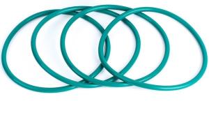 China Vehicles FKM O Rings Green 70 - 90 Hardness Solvent Resistant wholesale