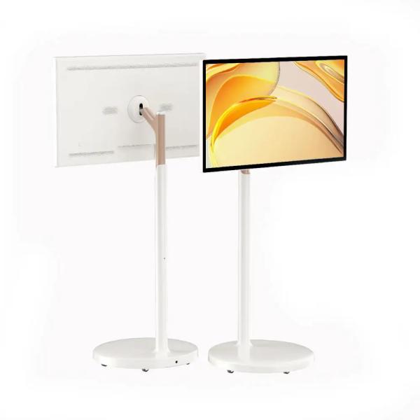 Touch Screen Advertising Display 21.5 27 32 Inch Movable Rechargeable Lcd