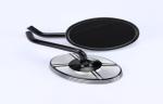 Aluminum Alloy Rearview Mirror Series Anti-Glare and Weatherproof Round Black