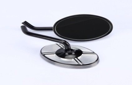 Aluminum Alloy Rearview Mirror Series Anti-Glare and Weatherproof Round Black