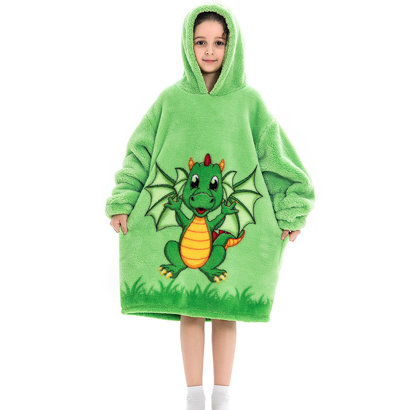 BSCI Anti Pilling Wearable Blankets Pajamas Lazy Oversized Pullovers For Kids