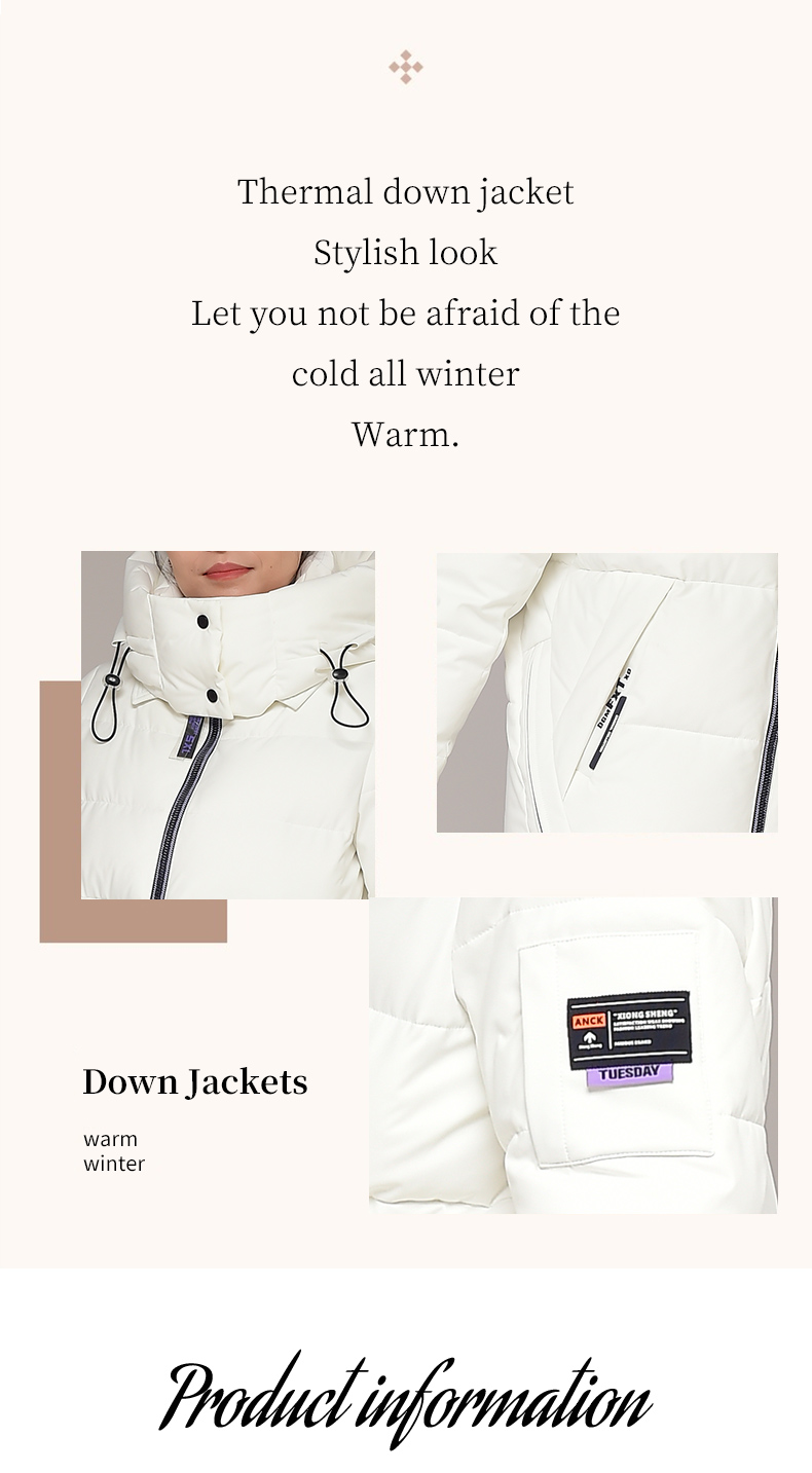 The Fine Quality FODARLLOY F23120 Ladies Warm Hooded Cotton-padded Clothes Women Slim Long Winter Jackets Women Coats