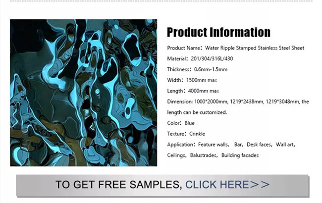 1000mm Decorative Stainless Steel Sheet Aisi 304 316L 201 Mirror Double Colors Stamping Embossed