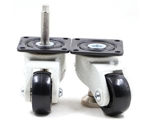 China Swivel Fixed PA6 Material Adjustable Height Leveling Casters 150kg wholesale