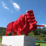 Large Outdoor Spray Painted Steel Cow Metal Sculpture For Decoration By Highway