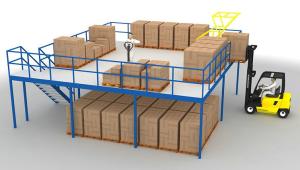 China High Grade Steel Mezzanine Floor Heavy Load Max 4000mm Beam Length wholesale
