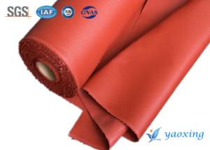 China Red Welding Curtain Silicone Coated Glass Cloth Fireproof And Waterproof wholesale