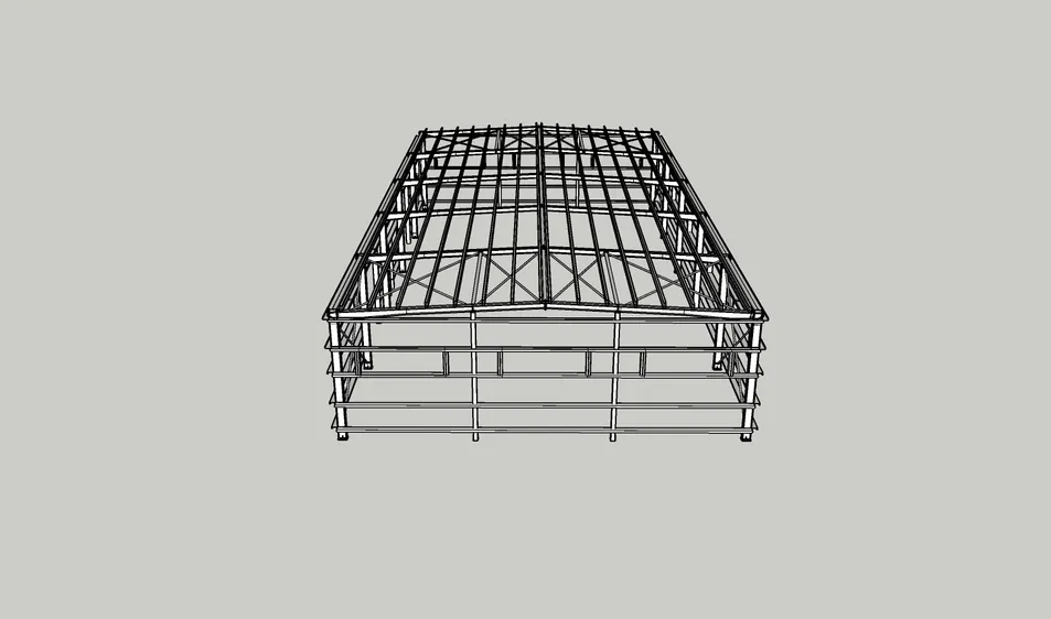 30m X 15m Prefab House Steel Structure Workshop Kits Prefabricated Metal Storage Warehouse Building
