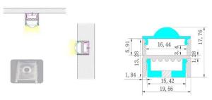 China U V shape aluminum extrusion LED profiles for stors cabinet LED extrusion profiles milky diffuser housing wholesale