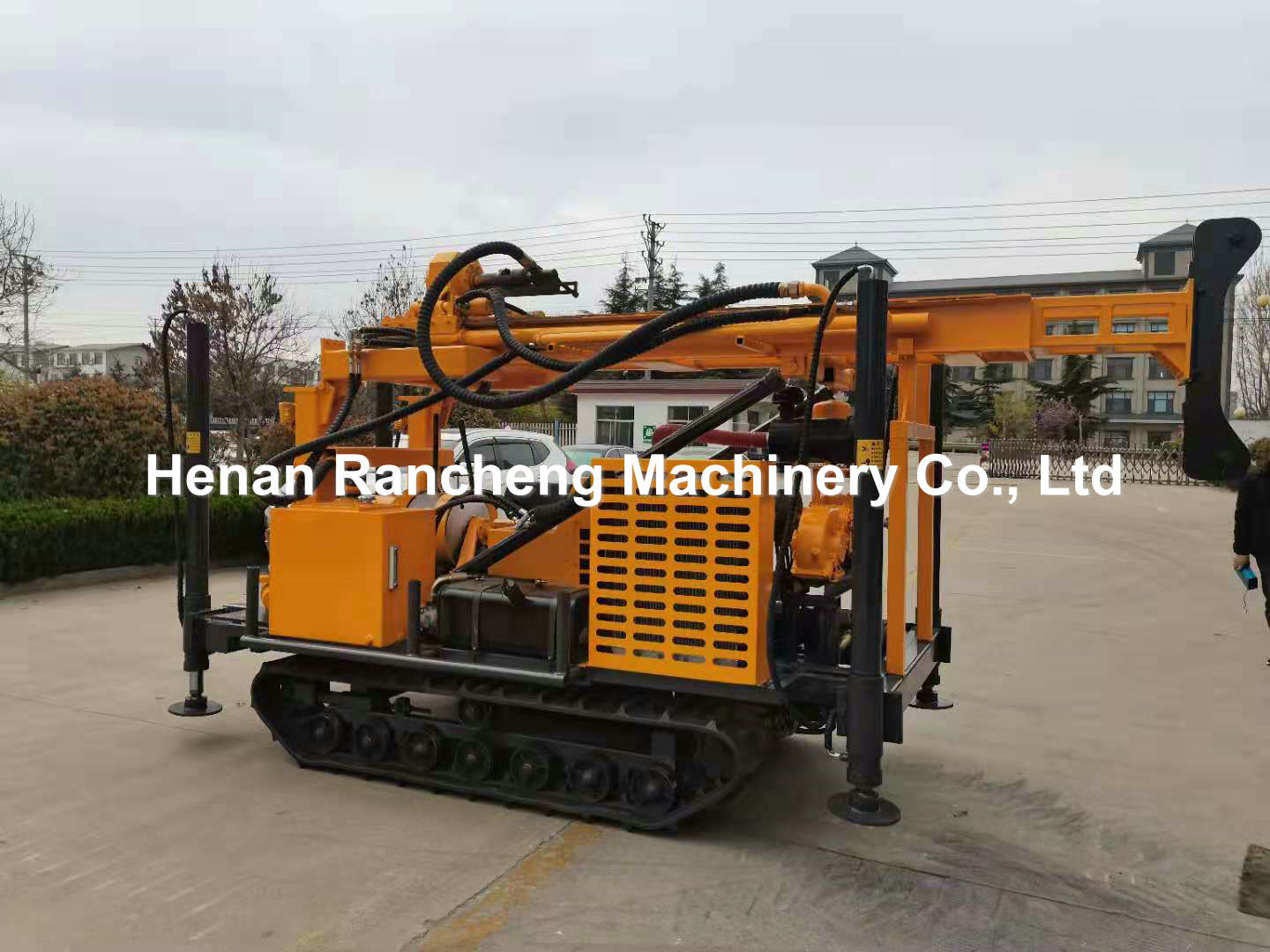 280m Depth 75 - 300mm Dia Water Well Drilling Machine 42KW Rated Power 3800kg