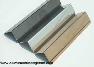 China 25mm X 25mm Aluminum / Stainless Steel Corner Guards For Walls Mirror Effect wholesale