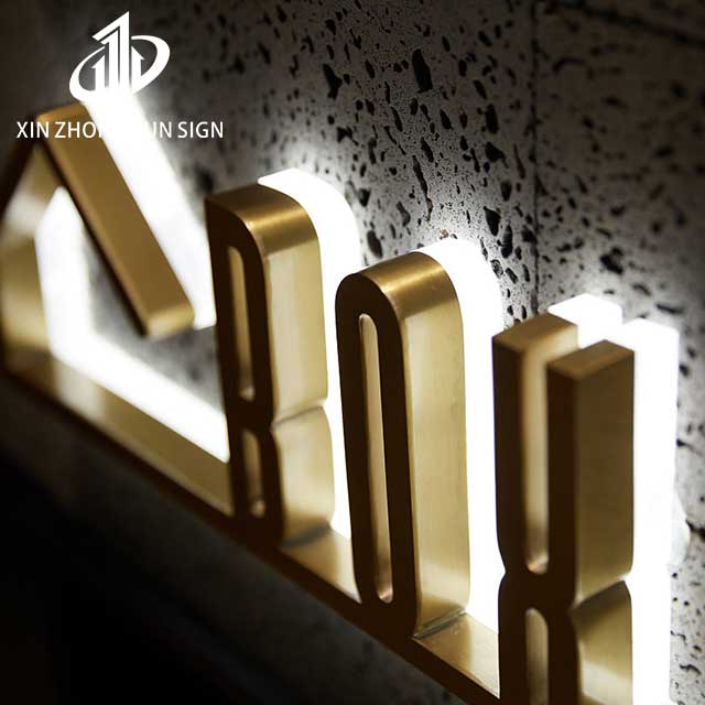 exterior illuminated backlit letter open outdoor solar led sign