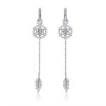 0.26ft 1.2g Sterling Silver Jewelry Earrings 3A CZ Crystal Ball Earrings SGS