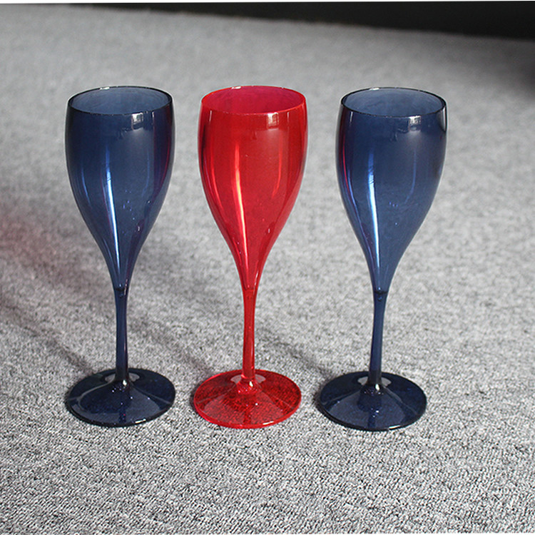 Dishwasher Safe Branded Wine Accessories Reusable Plastic Champagne Flutes 150ml 5oz