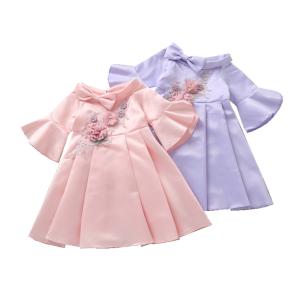 China Princess Summer Children'S Clothing Flower Bow Children'S Dress wholesale