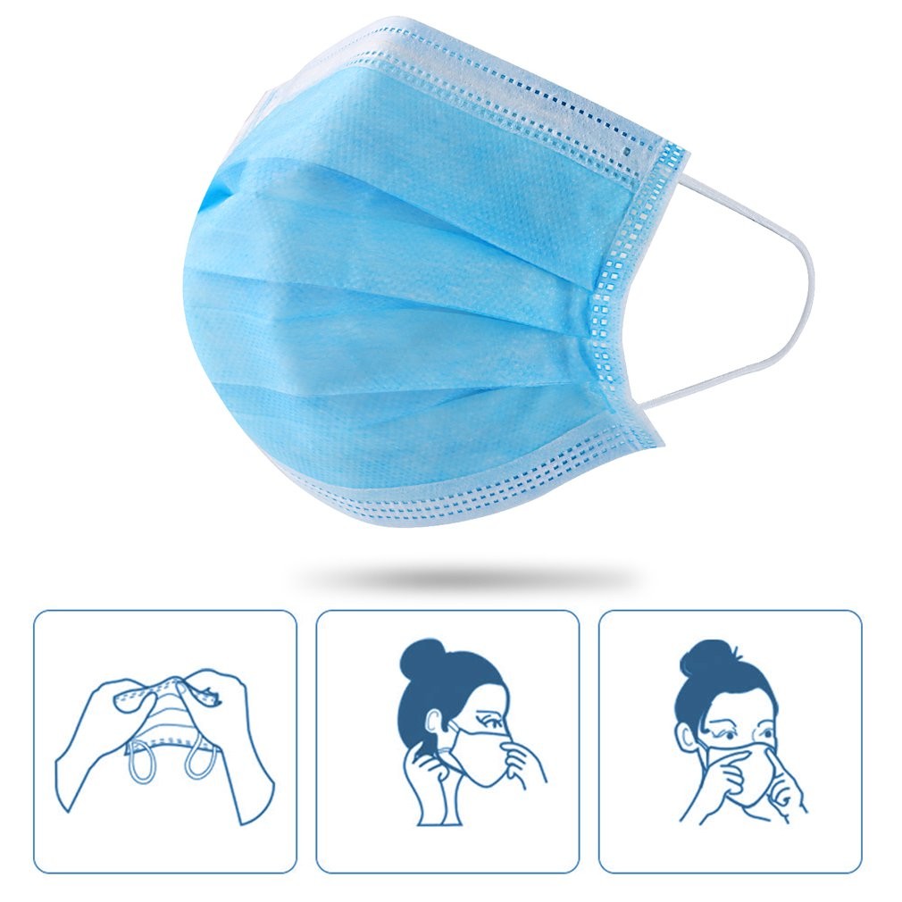 Skin Friendly 3 Ply Surgical Face Mask Elastic Ear Loop Hospital Face Masks