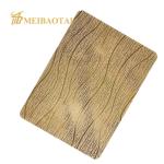 Wall Decorative Stainless Steel Sheet 304 Wood Embossed Finished