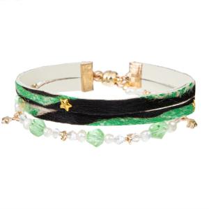 China Magnetic button Handmade Leather Bracelet , Mix color Vintage Wrap Bracelet wholesale