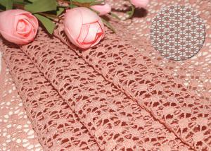 China 47 Inches Guipure French Venise Lace Fabric / Embroidered Dress Fabric By Azo Free wholesale