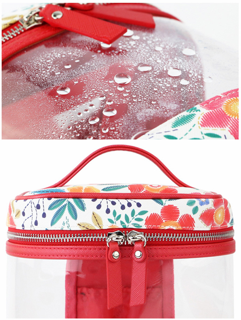Professional Customized Transparent PVC Toiletry Bag Cosmetic With Mirror