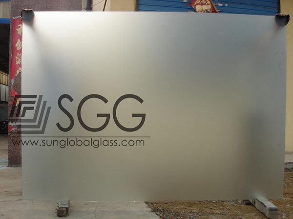 customized size frosted glass patternes sandblasted