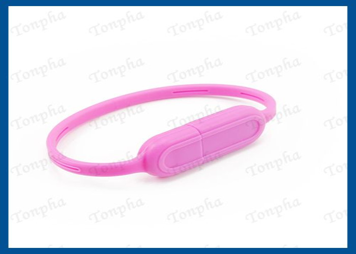 Promotional Thin Wristband Flash Drive Convenient Carrying Silicone Material