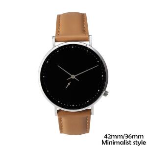 China 1L45 Quartz Movement Mens Rose Gold Leather Watch Black Face Mineral Crystal wholesale