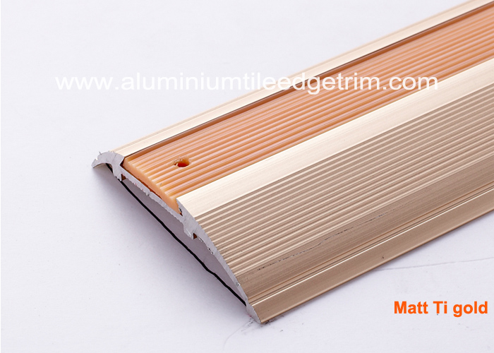 aluminium  ramp profile with PVC inserted matt titanium