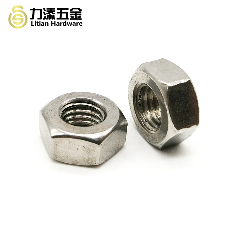 M10 Hexagon Nut Din 934 , Q215 Alloy Hex Clinch Nut Closely Pitched Thread