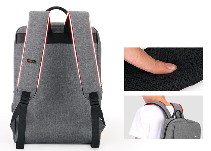 Business Large Capacity USB Laptop Backpack Bag , Anti Theft Backpack With USB Charger , Travel Backpack