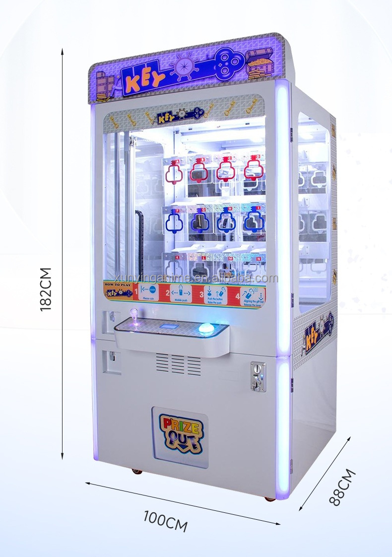 Key Claw Machine Coin Operated 9 15 Holes Machine Kit Key Master Arcade with Bill Acceptor