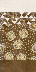 China Yellow Color Decorative Ceramic Tile Dandelion Flower Pattern 10mm Thickness wholesale