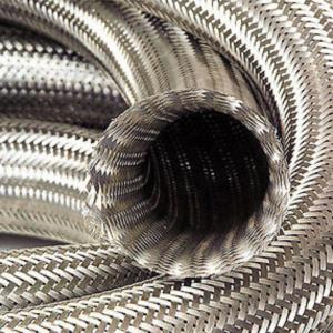 China Durable 50mm Width Stainless Steel Braided Sleeving Tensile Resistant wholesale