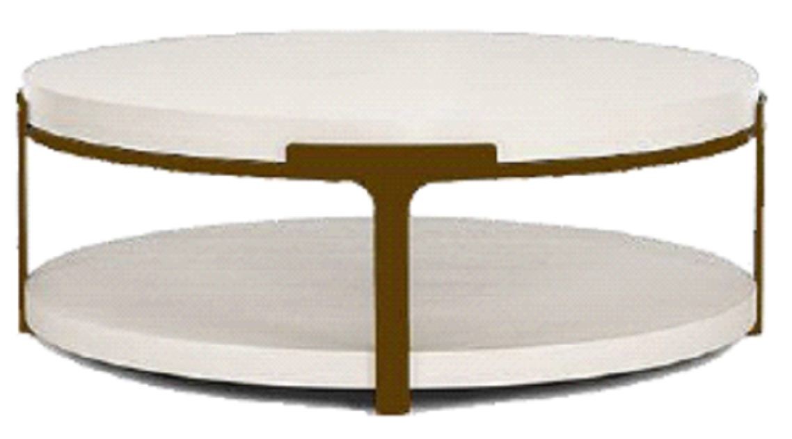 Modern Marble White Round Coffee Table 120*70*45cm For 5 Star Hotel