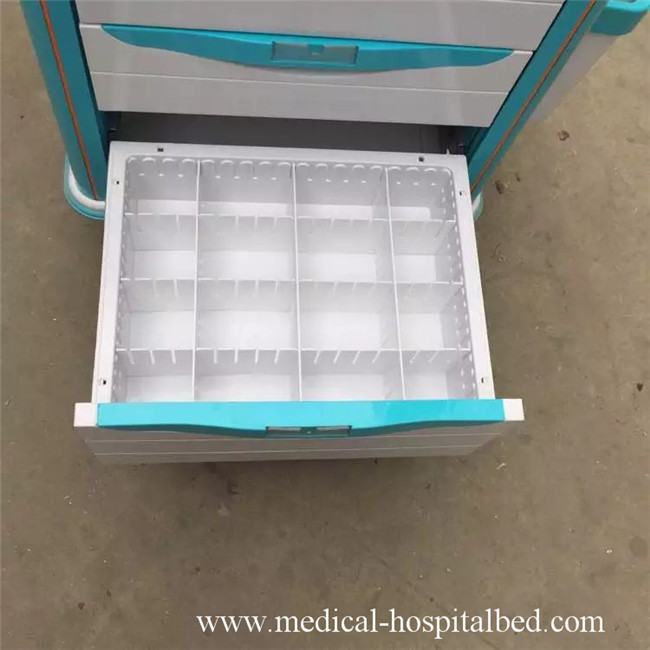 ABS Plastic Medical Trolleys , Hospital Drug Transfer Trolley