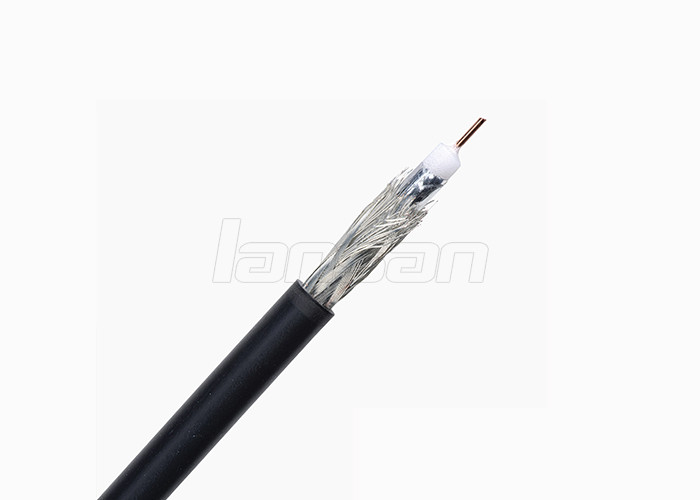 Ohm Coaxial TV Cable Bare Copper / CCS Dual Coaxial Cable With PVC Jacket