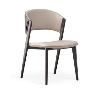 China Beige Off White Commercial Banquet Chairs Upholstered Parsons Dining Chairs wholesale