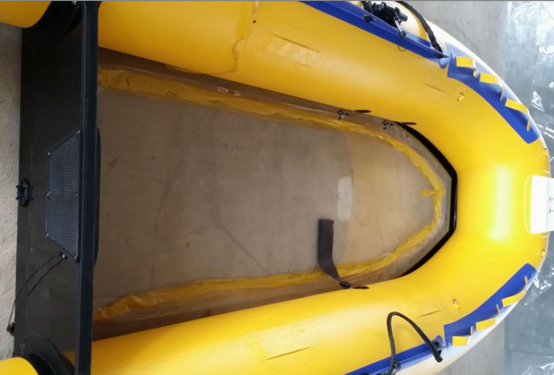 45KGS Small Glass Bottom Boat Transparent Hull PVC / Hypalon 3.0m For Sports