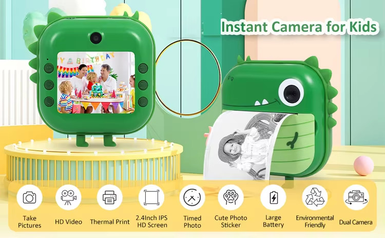 Dual Lens Childrens Kids Camera Toy Digital Camcorder 1080P FHD