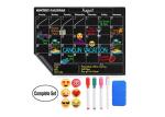 Dry Erase Chalkboard Magnetic Weekly Planner, Kitchen Fridge Magnet Calendar